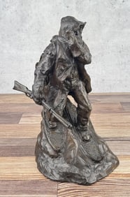 Bob Scriver On The Trapline Bronze