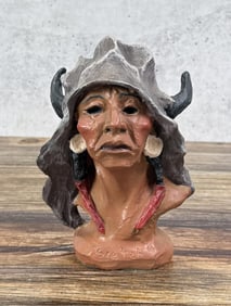 Gordon Monroe Native American Indian Plaster Model