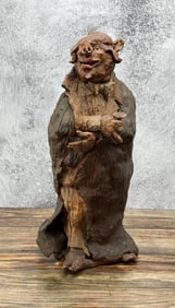 Andrew Shows Clay Pig Sculpture