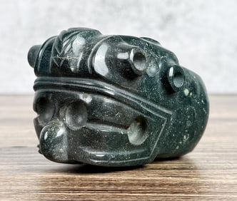 Pre Columbian Chorotega Costa Rican Jade Mace Head