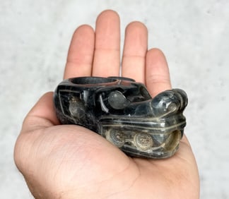 Pre Columbian Chorotega Costa Rican Jade Mace Head