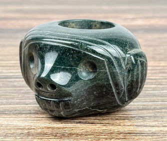 Pre Columbian Chorotega Costa Rican Jade Mace Head