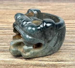 Pre Columbian Chorotega Costa Rican Jade Mace Head