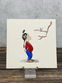 Ace Powell Little Indian Watercolor Painting