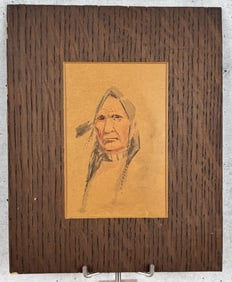 Edgar Paxson Indian Watercolor Painting