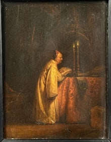 Gerrit Dou Zechariah in the Temple Painting