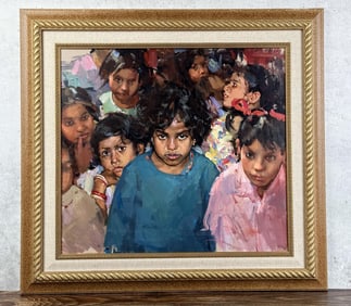 Delbert Gish Girls Oil Painting