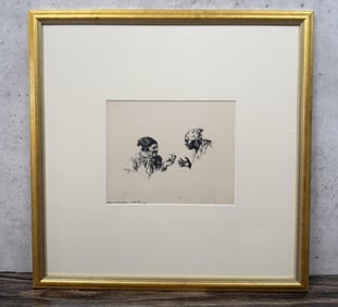 Norman Mills Price Illustration Pen Ink Drawing