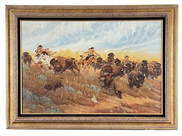 Virgil Smoker Marchand Colville Indian Painting