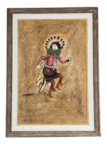 Boyd (Blackhair) Jr Warner Kachina Oil Painting