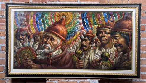 Virginia Dan Mongolian Warriors Oil Painting