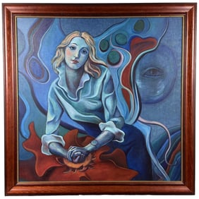 Felisa Carranza Englund Blue Girl Painting