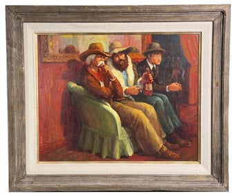 John Jones The Red Parlor Oil Painting