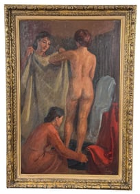 Luigi Pellegrino After the Bath Painting