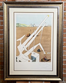 Salvador Dali Martian Dali Signed Etching