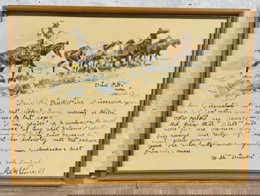 Charles CM Russell Geo. Farr Letter Print