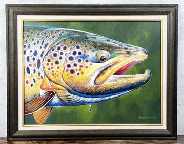 Bern Sundell Trout Giclee on Board