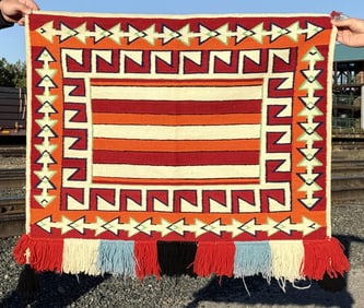 Navajo Indian Germantown Saddle Blanket