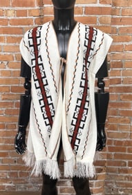 Vintage Southwestern Knit Poncho Vest