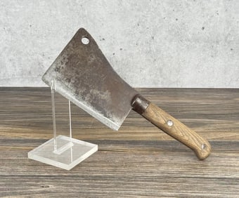 Antique Damascus Steel Butcher Meat Cleaver