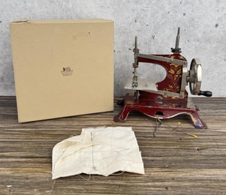 Antique Casige Hand Crank Toy Sewing Machine