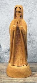 Leo Salazar Carved Wood Pueblo Madonna Santos