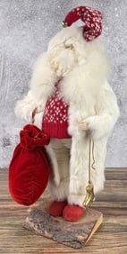 Linda McCullough Real Fur Christmas Santa