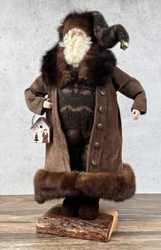 Linda McCullough Real Fur Christmas Santa
