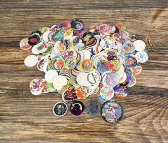 Large Collection Of Pogs Milk Caps