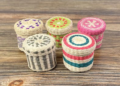 Jipijapa Palm Woven Basket Set