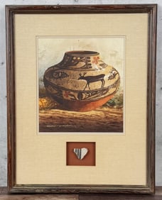 Michael McCullough Zia Gouache Painting