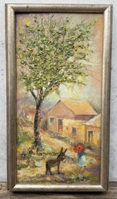 Willard Clark Pueblo Burro Painting