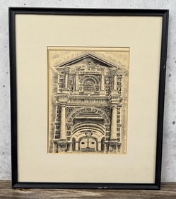 A Andia Sucre Bolivia Pen and Ink Drawing