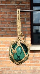 Green Glass Fishing Net Float