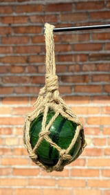 Green Glass Fishing Net Float