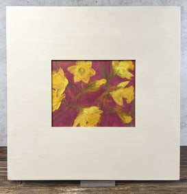 Kristi Hager Daffodils Magenta Oil Painting