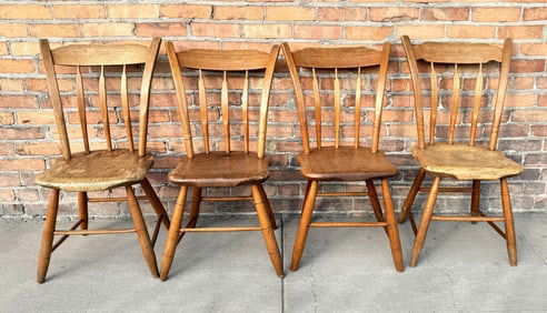 Set of Antique Bamboo Windsor Chairs