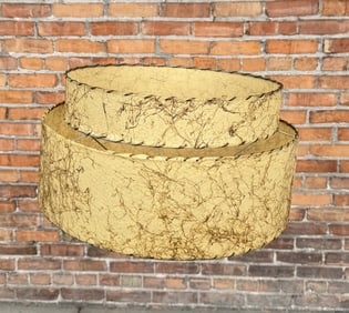 Mid Century Modern Two Tier Fiberglass Lamp Shade