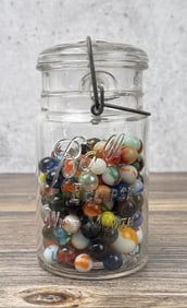 Jar of Vintage Marbles