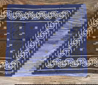 Antique Fast Color Cowboy Bandana