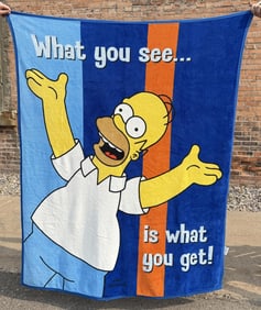 Simpsons What you See is What You Get Blanket