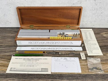 Wrico Lettering Guide Drafting Tool Set