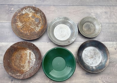 Collection of Gold Mining Pans