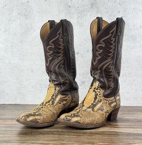 Justin Python Snakeskin Cowboy Boots