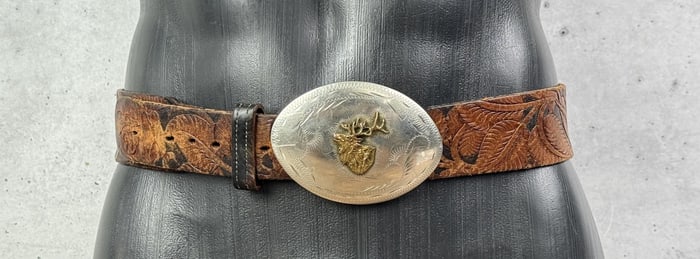 Vintage Montana Cowboy Belt and Buckle