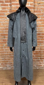 Diamond Denim & Leather Cowboy Duster Jacket