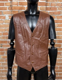 Vintage Reed Leather Motorcycle Vest