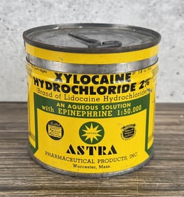 Xylocaine Hydrochloride Dentist Painkiller Tin