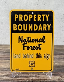 USFS US Forest Service Property Boundary Sign