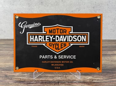 Harley Davidson Motorcycles Porcelain Sign